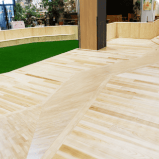 宮城県産・名取市産の 木材でつくりました